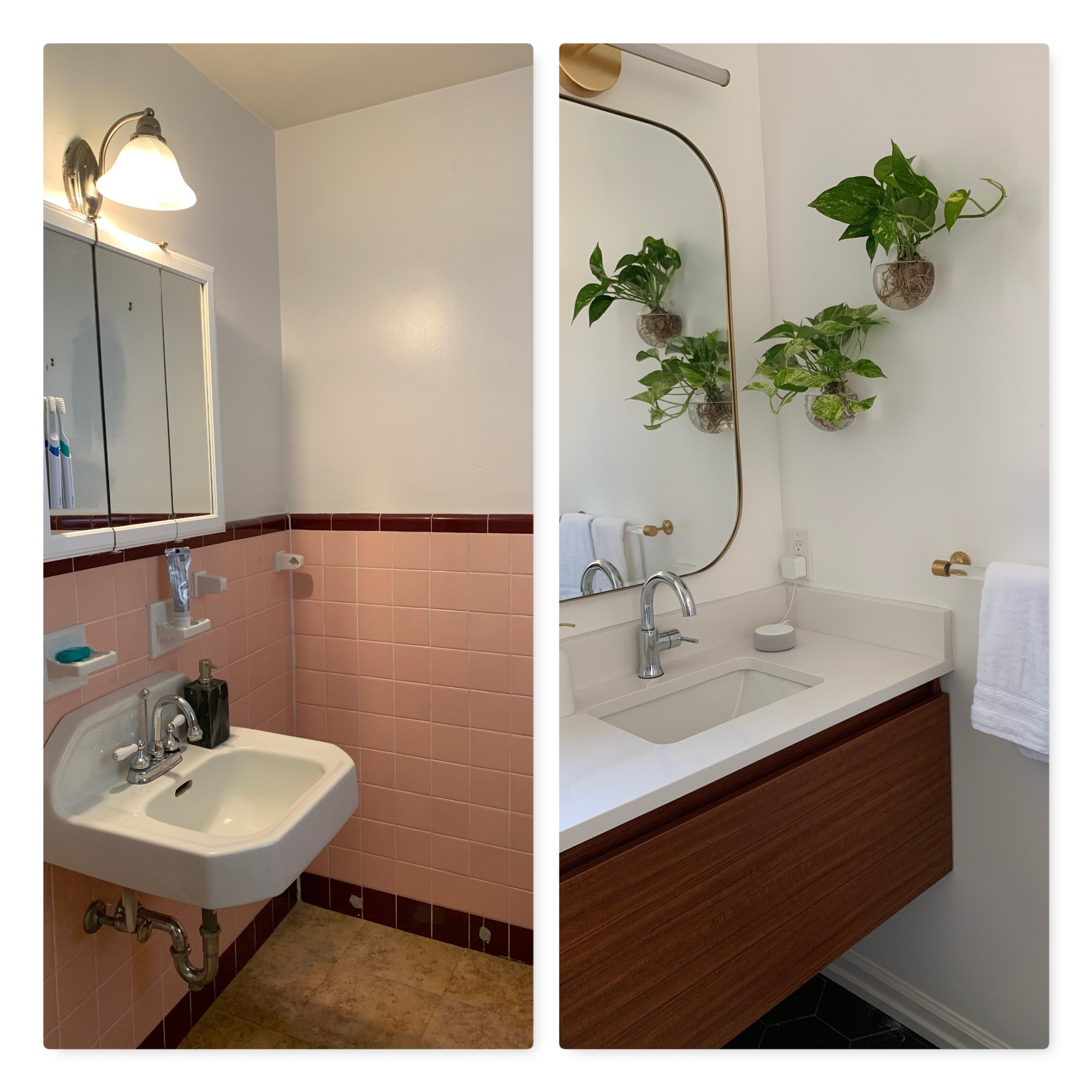 Before and After Bathroom Makeover