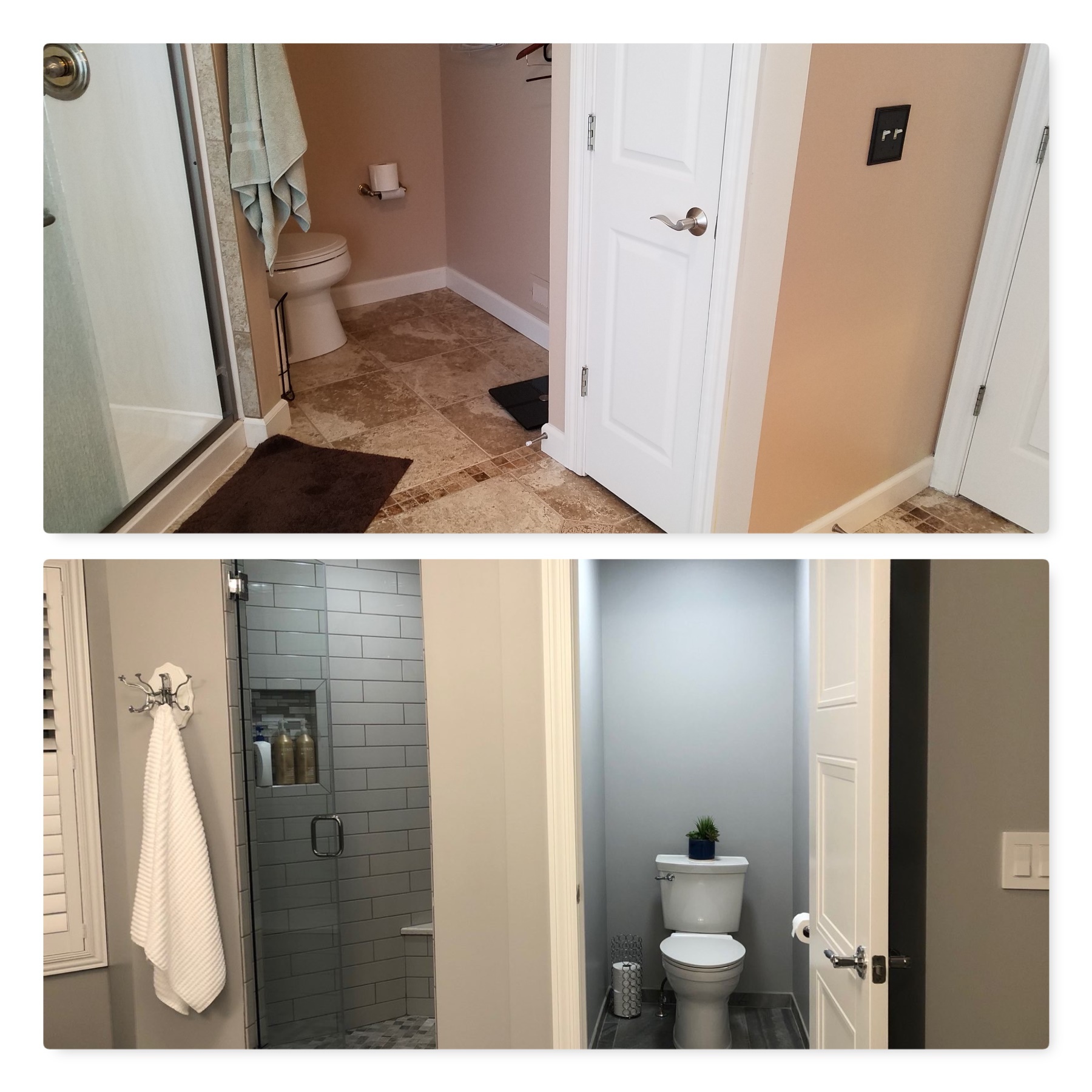 Before and After Bathroom Remodel Project