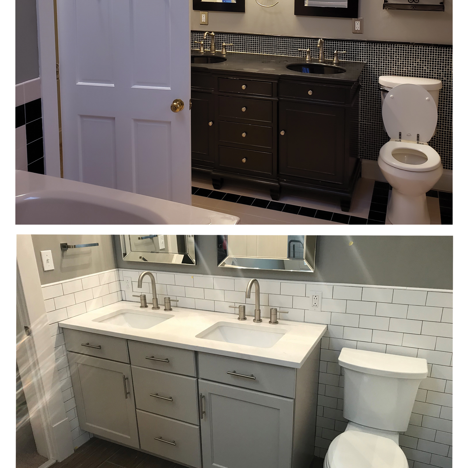 Before and After Bathroom Upgrade