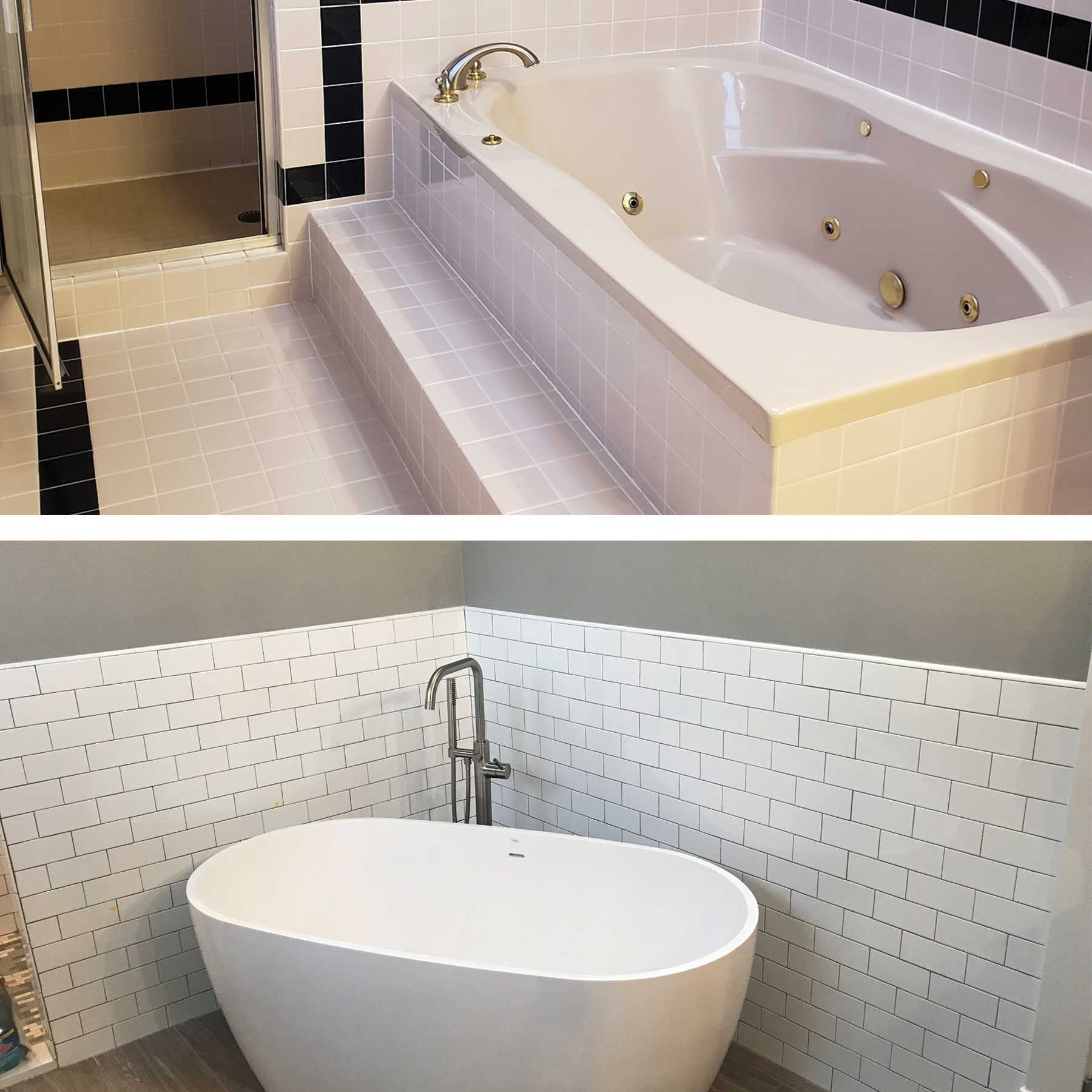 Before and After Bathtub Replacement