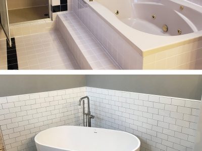Before and After Bathtub Replacement