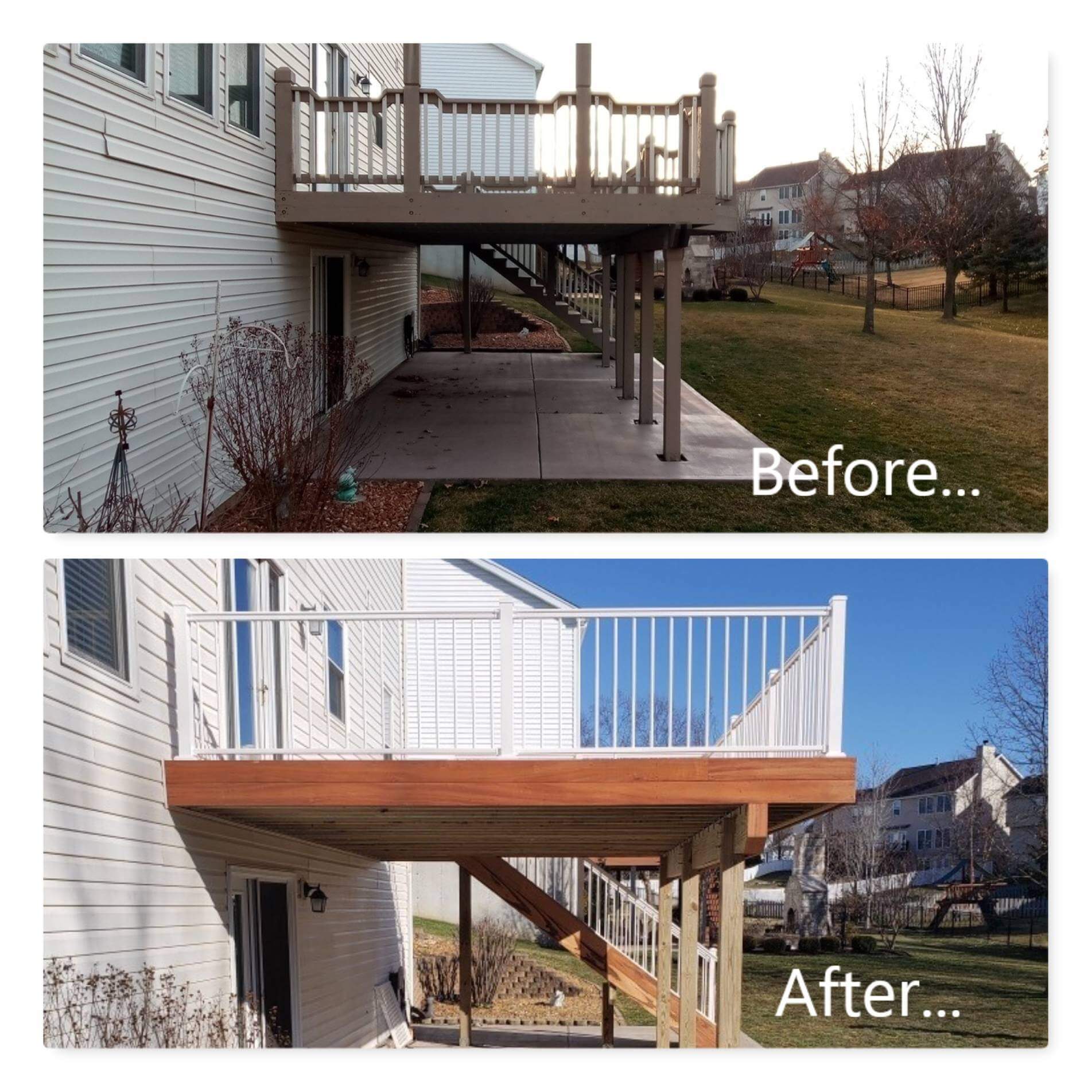 Before and After Deck Installation Project