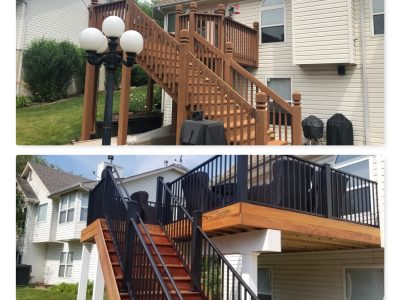 Before and After Deck Remodeling