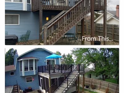 Before and After Deck Remodeling