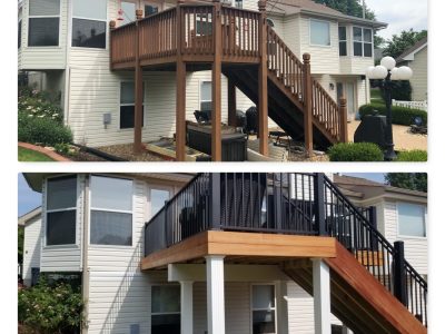 Before and After Deck Remodeling Project