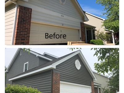 Before and After Garage Door Upgrade