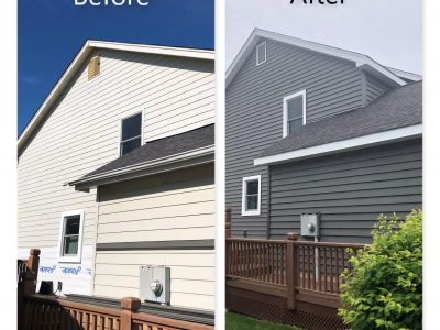 Before and After Siding Replacement
